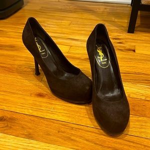 YSL Brown Heels